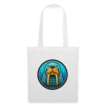 Walrus Colorful Kawaii Cartoon Character Clipart - Tote Bag - white - Front