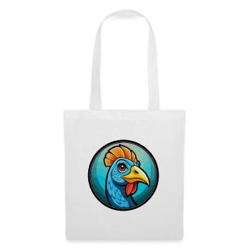 pintade coloré Kawaii dessin animé personnage animal de compagnie - Sac en tissu - blanc - Devant