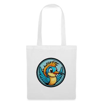 Colibri coloré Kawaii personnage de dessin animé animal de compagnie - Sac en tissu - blanc - Devant