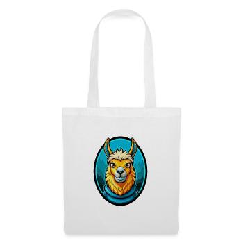 Llama Colorful Kawaii Cartoon Character Clipart - Tote Bag - white - Front