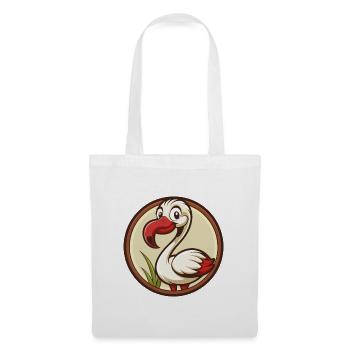 Flamingo Colorful Kawaii Cartoon Character Clipart - Tote Bag - white - Front