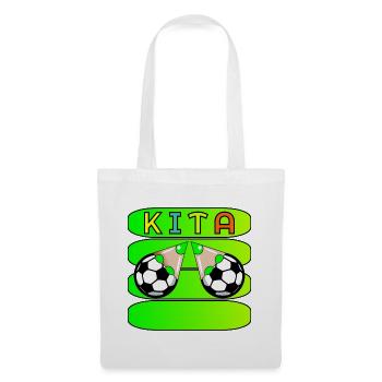 KITA FUßBALL NAMENSSCHILD - Stoffbeutel - Weiß - Vorne