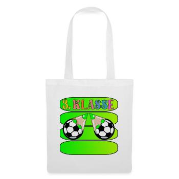 Grundschule 3. Klasse Fußball - Stoffbeutel - Weiß - Vorne