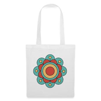 Cute And Colorful Funky Flower - Tote Bag - white - Front
