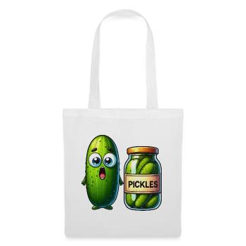 La situation difficile des cornichons au concombre : choqué et choqué ! - Sac en tissu - blanc - Devant