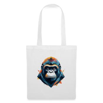 Gorille géométrique vibrant - Sac en tissu - blanc - Devant