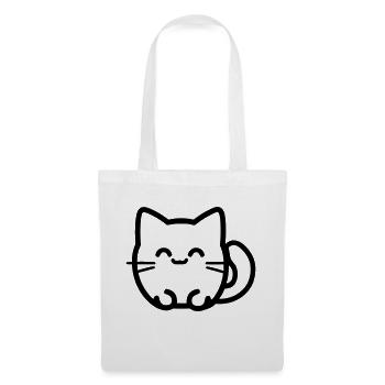Katze - Stoffbeutel - Weiß - Vorne