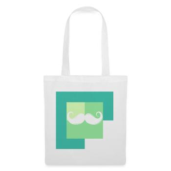 Moustache Gentleman Poils du visage - Sac en tissu - blanc - Devant