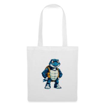 Schildkröte Cool Kawaii Cartoon Charakter Clipart - Stoffbeutel - Weiß - Vorne