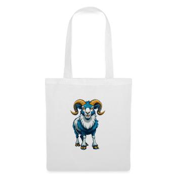 Ram Cool Kawaii Cartoon Figur Clipart - Stoffbeutel - Weiß - Vorne