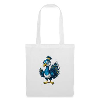 Peacock Cool Kawaii Cartoon Character Clipart - Tote Bag - white - Front