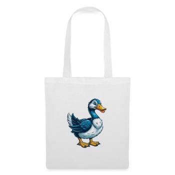 Gans Cool Kawaii Cartoon Charakter Clipart - Stoffbeutel - Weiß - Vorne