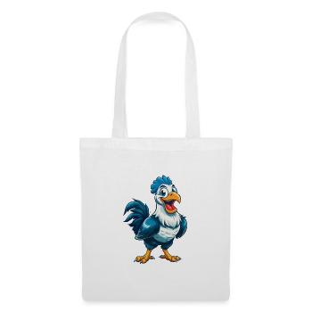 poulet cool kawaii dessin animé personnage clipart - Sac en tissu - blanc - Devant