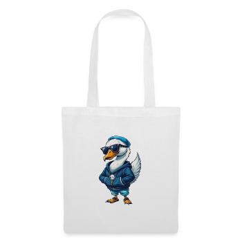 Swan Cool Cartoon Character Kawaii Clipart - Tote Bag - white - Front