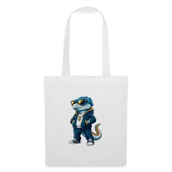 Lizard Cool Cartoon Character Kawaii Clipart - Tote Bag - white - Front