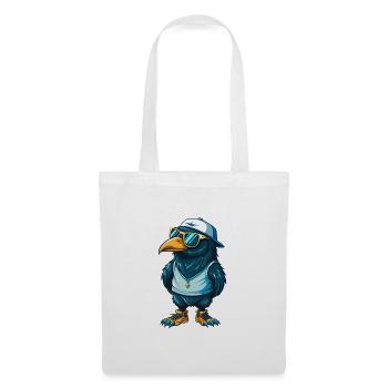 Crow Cool Cartoon Character Kawaii Clipart - Tote Bag - white - Front