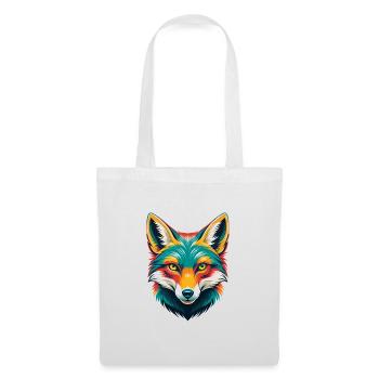 Fox Cute Kawaii Cartoon Clipart Animal Face - Tote Bag - white - Front