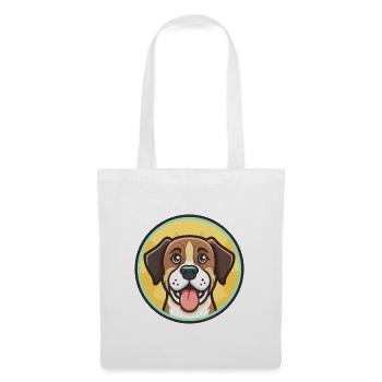 Chien Ariégeois, dessin animé kawaii, clipart animal - Sac en tissu - blanc - Devant
