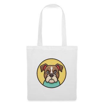 Bulle Boxer Hund Rasse Karikatur Kawaii Clipart Tier - Stoffbeutel - Weiß - Vorne