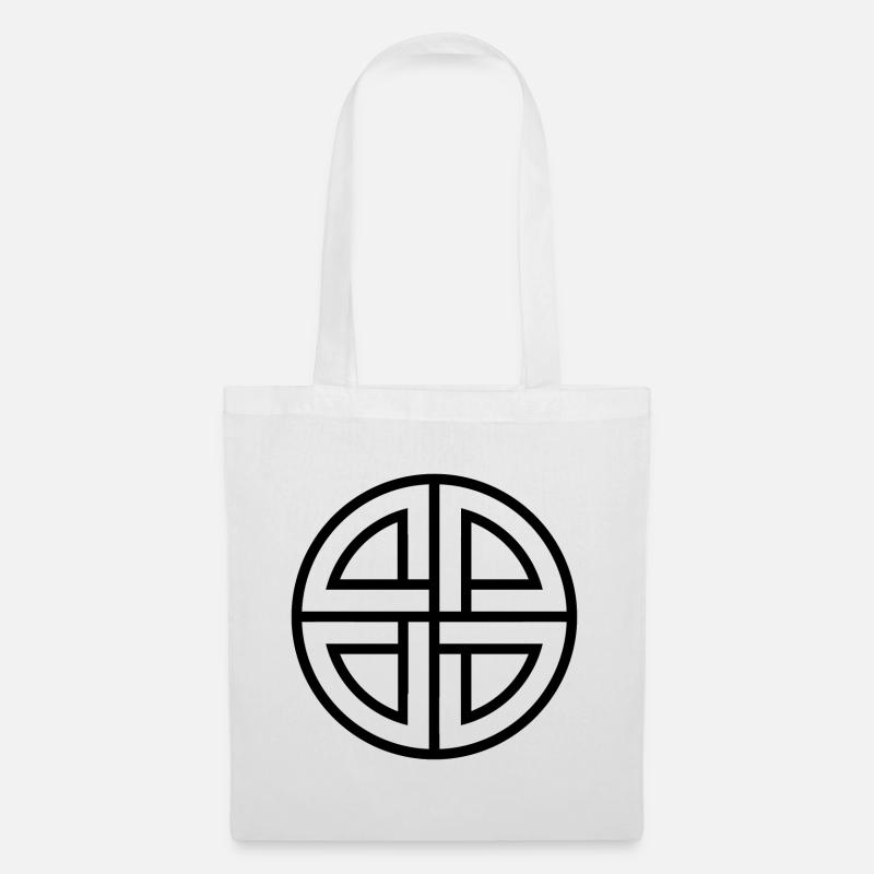 Black shield knot - Tote Bag - white