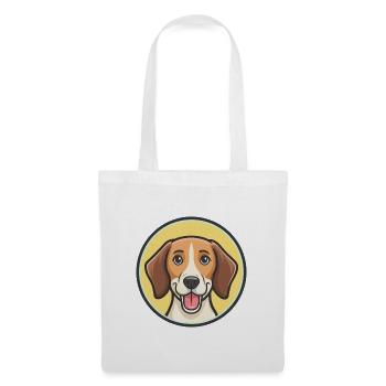 English Foxhound Dog Breed Cartoon Kawaii Clipart - Tote Bag - white - Front