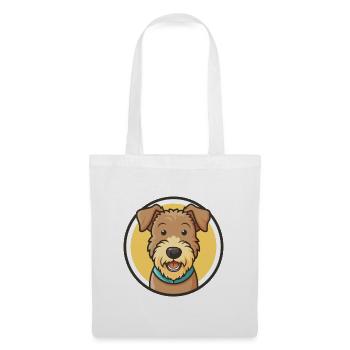 Lakeland Terrier Chien Race Dessin animé Kawaii Clipart - Sac en tissu - blanc - Devant