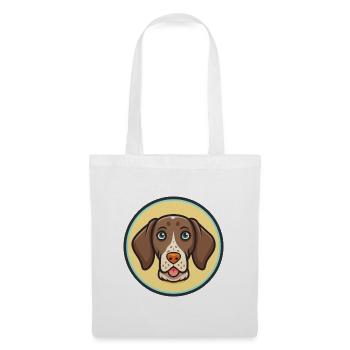 Braque allemand à poil court chien race dessin animé drôle - Sac en tissu - blanc - Devant