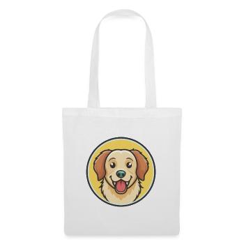 Hovawart Chien Race Coloré Dessin animé Kawaii Clipart - Sac en tissu - blanc - Devant
