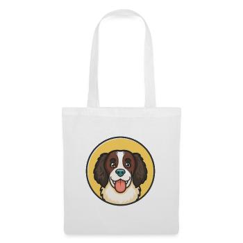 Landseer Chien Race Coloré Dessin animé Kawaii Clipart - Sac en tissu - blanc - Devant