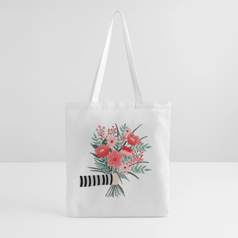 Dites simplement merci - une chère salutation aux fleurs Sac en tissu