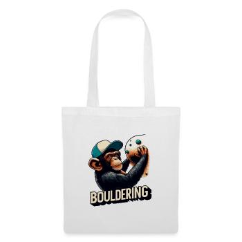 Bouldering Chimpanzee Climbing Gift - Tote Bag - white - Front