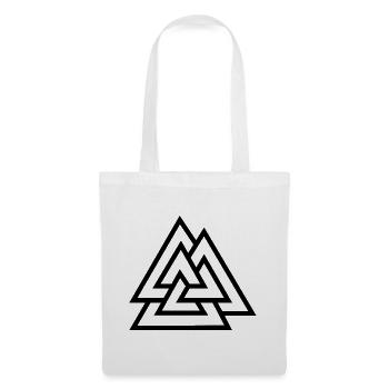 Organic Valknut: Odin's Sacred Knot - Tote Bag - white - Front