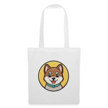 Shikoku Dog Breed Cartoon Character Kawaii Clipart - Tote Bag - white - Front