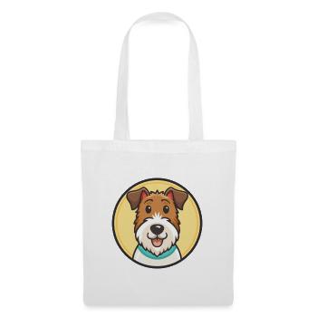 Draht Foxterrier Hund Rasse Cartoon Kawaii Clipart - Stoffbeutel - Weiß - Vorne