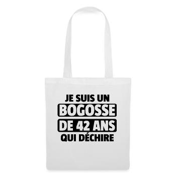 bogosse de 42 ans / cadeau anniversaire 42 ans - Sac en tissu - blanc - Devant