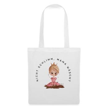 Nicht schlimm, Mama wäscht (Prinzessin Blond) - Stoffbeutel - Weiß - Vorne