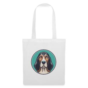 Chien de chasse russe race dessin animé Kawaii Clipart animal de compagnie - Sac en tissu - blanc - Devant