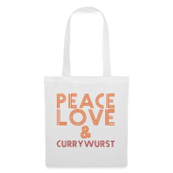 Paix, amour et Currywurst - Sac en tissu - blanc - Devant