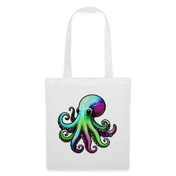 Pieuvre - Sac en tissu - blanc - Devant