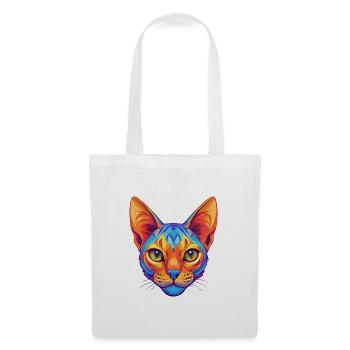 Ocicat Chat Race Dessin Animé Kawaii Animal Pet - Sac en tissu - blanc - Devant