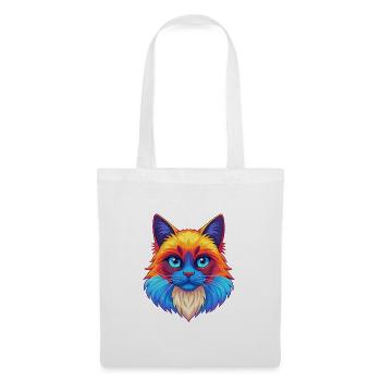 Ragdoll Katze Rasse Cartoon Kawaii Tier Haustier - Stoffbeutel - Weiß - Vorne
