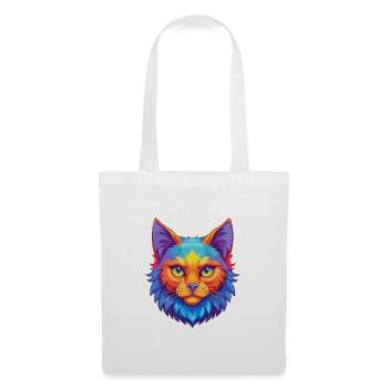 Laperm Chat Race Dessin Animé Kawaii Animal Pet - Sac en tissu - blanc - Devant