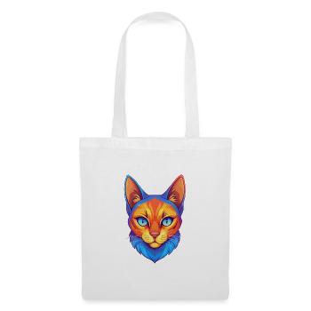 Burmilla Chat Race Dessin animé Kawaii Animal Pet - Sac en tissu - blanc - Devant