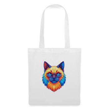 Birman Chat Sacré Race Dessin Animé Kawaii Animal Pet - Sac en tissu - blanc - Devant