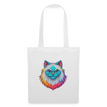 Colorpoint Chat Persan Race Dessin animé Kawaii Animal - Sac en tissu - blanc - Devant