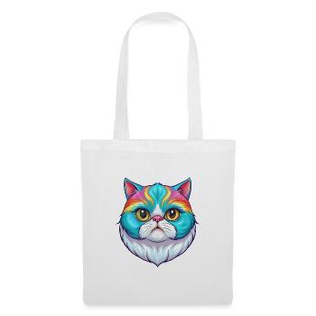 Exotische Kurzhaarkatze Rasse Cartoon Kawaii Tier P - Stoffbeutel - Weiß - Vorne