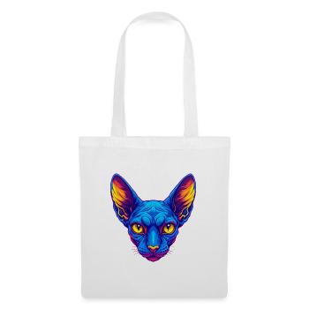 Cornouailles Rex Chat Race Dessin animé Kawaii Animal Pet - Sac en tissu - blanc - Devant
