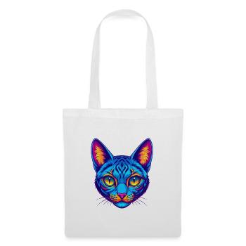 Ocicat Chat Race Dessin Animé Kawaii Animal Pet - Sac en tissu - blanc - Devant