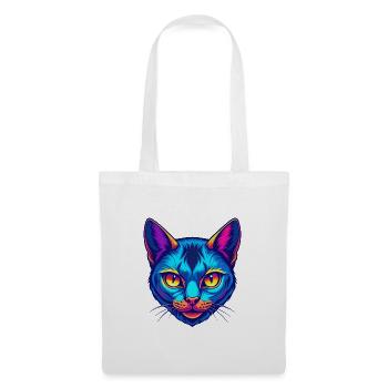 Burmilla Chat Race Dessin animé Kawaii Animal Pet - Sac en tissu - blanc - Devant