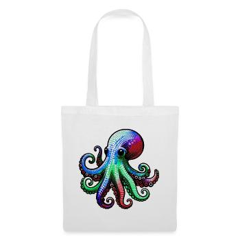 Pieuvre - Sac en tissu - blanc - Devant